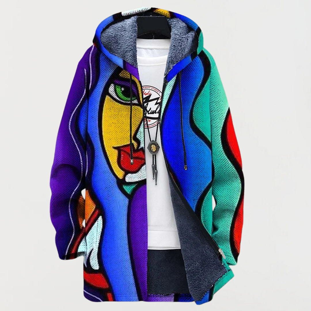 Fiona - Manteau Artistique Coloré