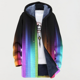 Máire - Manteau à Rayures Arc-en-Ciel