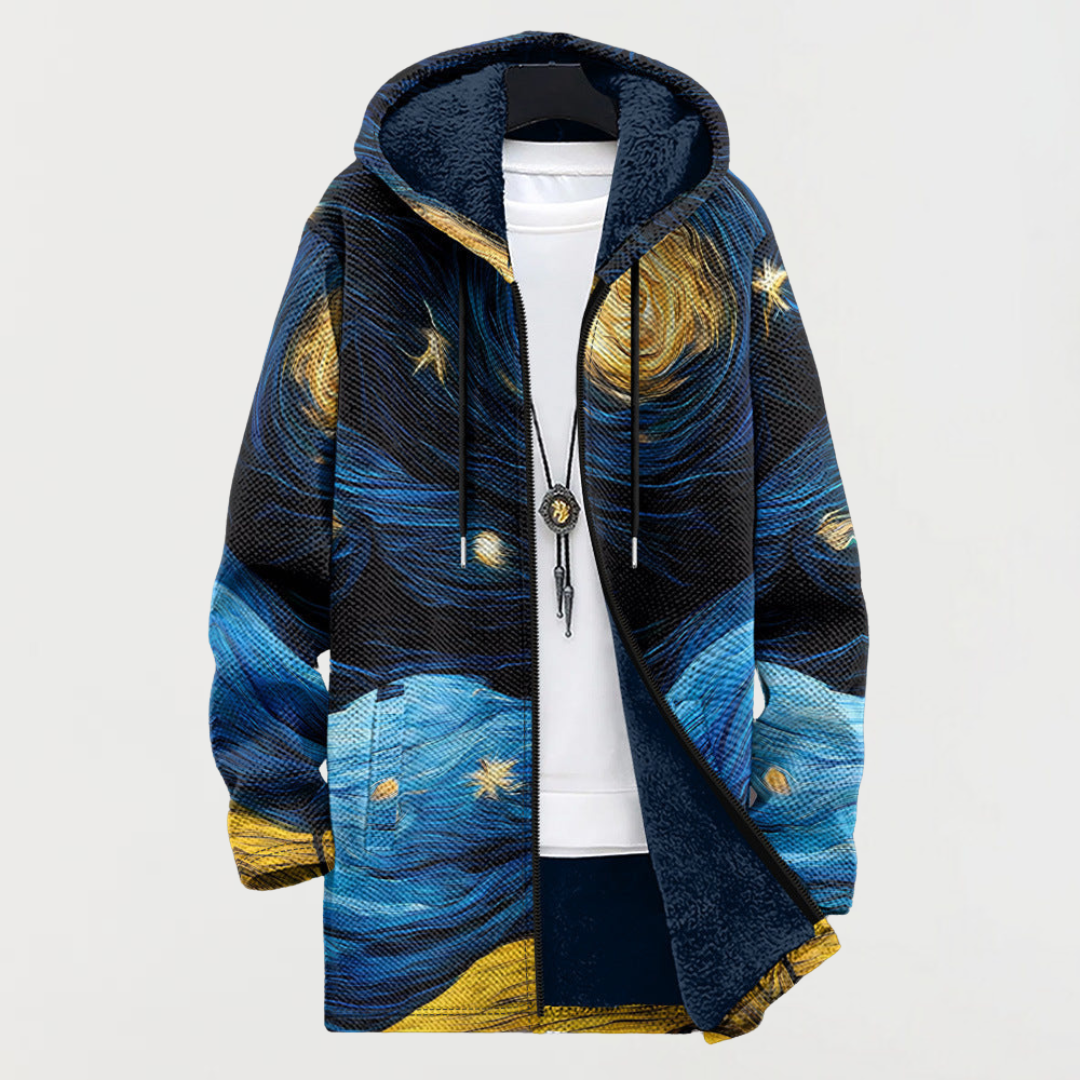Róisín - Manteau Imprimé Ciel Étoilé