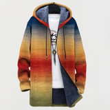 Caoimhe - Manteau à Imprimé Dégradé de Coucher de Soleil