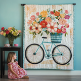 Roses and Rides Art Quilt Hanging NCU0TL1010