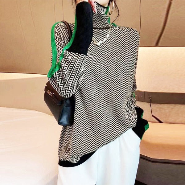 Éléonore | Col roulé Luxe en Chevron
