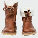 Valerie - Bottes en cuir imperméables avec doublure en laine