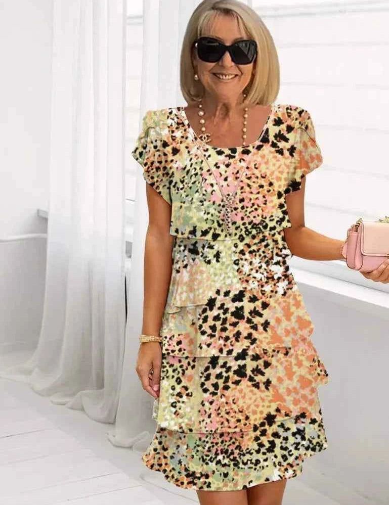 Danielle | Robe élégance fluide à volants