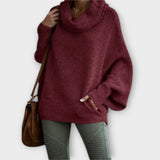 Ulrike - Pull Élégant Féminin en Design Col Montant