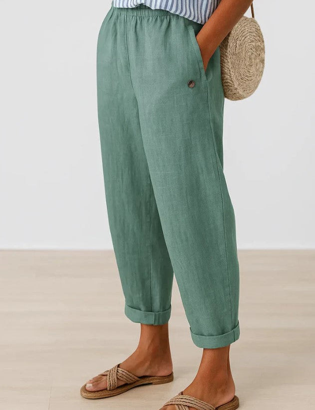 Cristina - Pantalons en Lin et Coton