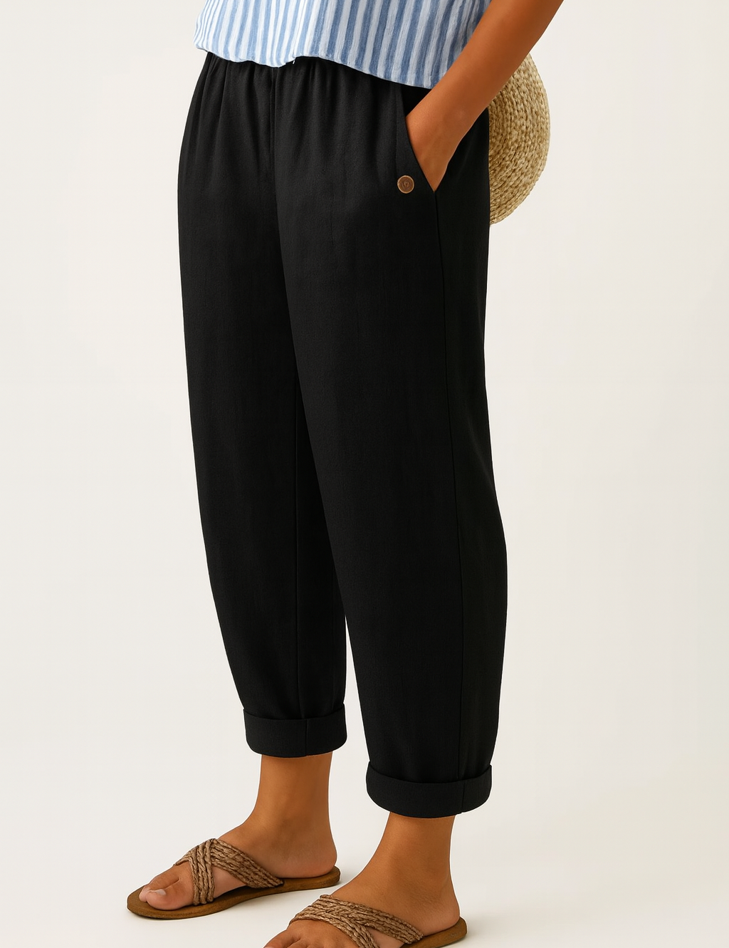 Cristina - Pantalons en Lin et Coton