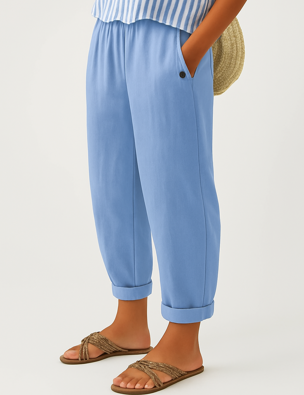 Cristina - Pantalons en Lin et Coton