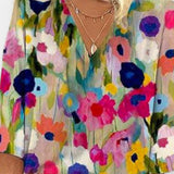Sidsel | Blouse à Fleurs avec Décolleté en V
