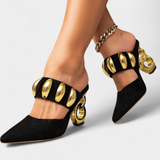 Signe | Sandales avec Appliques Métalliques