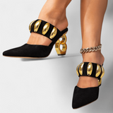 Signe | Sandales avec Appliques Métalliques