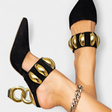 Signe | Sandales avec Appliques Métalliques