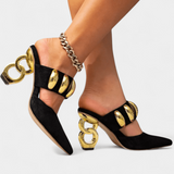 Signe | Sandales avec Appliques Métalliques