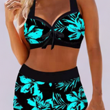 Sherrie - Maillot de bain taille haute avec motif floral