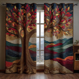 Sunset Tree of Life Quilted Curtains NCU0HH1065