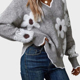 Thea | Pull à Fleurs