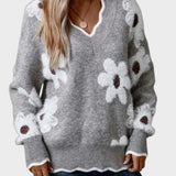 Thea | Pull à Fleurs
