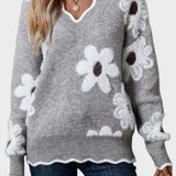Thea | Pull à Fleurs