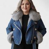 Thyra™ | Veste en Denim avec Doublure en Fourrure Synthétique