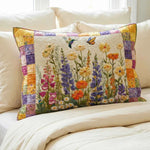 Housse de Coussin Matelassée - Floral Intemporel