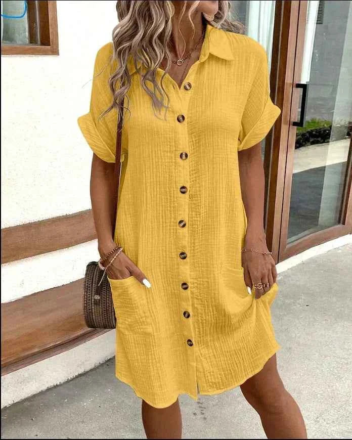 Dunya - Élégante Robe Polo Ceinturée