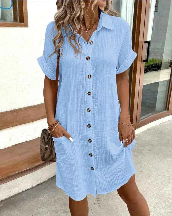 Dunya - Élégante Robe Polo Ceinturée