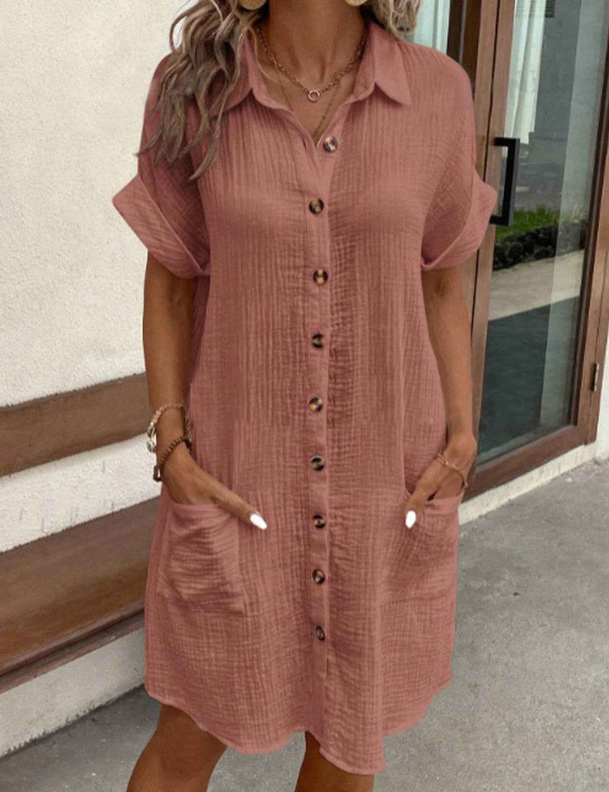 Dunya - Élégante Robe Polo Ceinturée