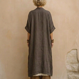Sophie | Ensemble de trois pièces en gris foncé et marron avec imprimé tribal