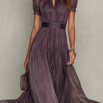 Ashley | Robe Maxi Chiffon Vintage Élégante