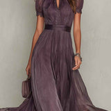 Ashley | Robe Maxi Chiffon Vintage Élégante