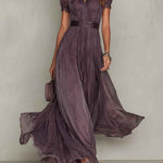 Ashley | Robe Maxi Chiffon Vintage Élégante