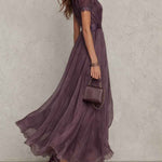 Ashley | Robe Maxi Chiffon Vintage Élégante