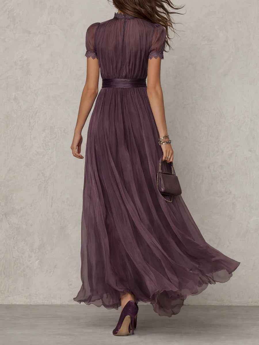 Ashley | Robe Maxi Chiffon Vintage Élégante