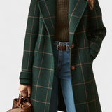 Yrsa™ | Élégant manteau en tweed à motif tartan