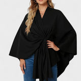 Yvette | Poncho Drapé Élégant