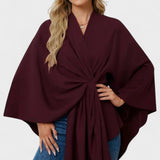 Yvette | Poncho Drapé Élégant