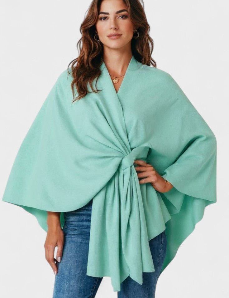 Yvette | Poncho Drapé Élégant