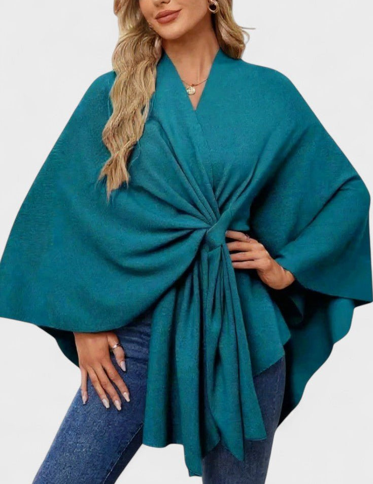 Yvette | Poncho Drapé Élégant