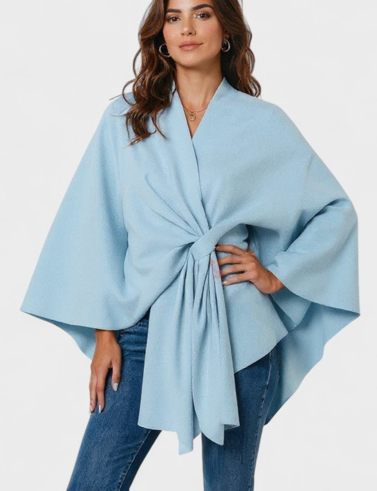 Yvette | Poncho Drapé Élégant