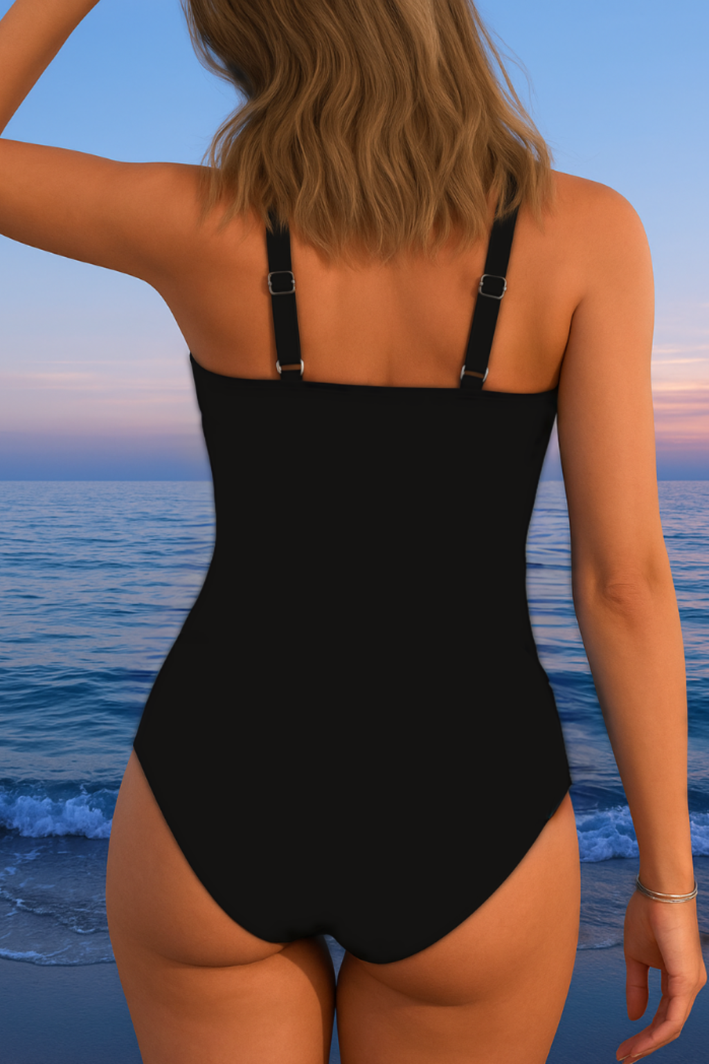Maillot de bain enveloppant luxueux avec imprimé coloré