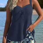 Laluna® | Tankini Rayé avec Short de Plage Deux Pièces