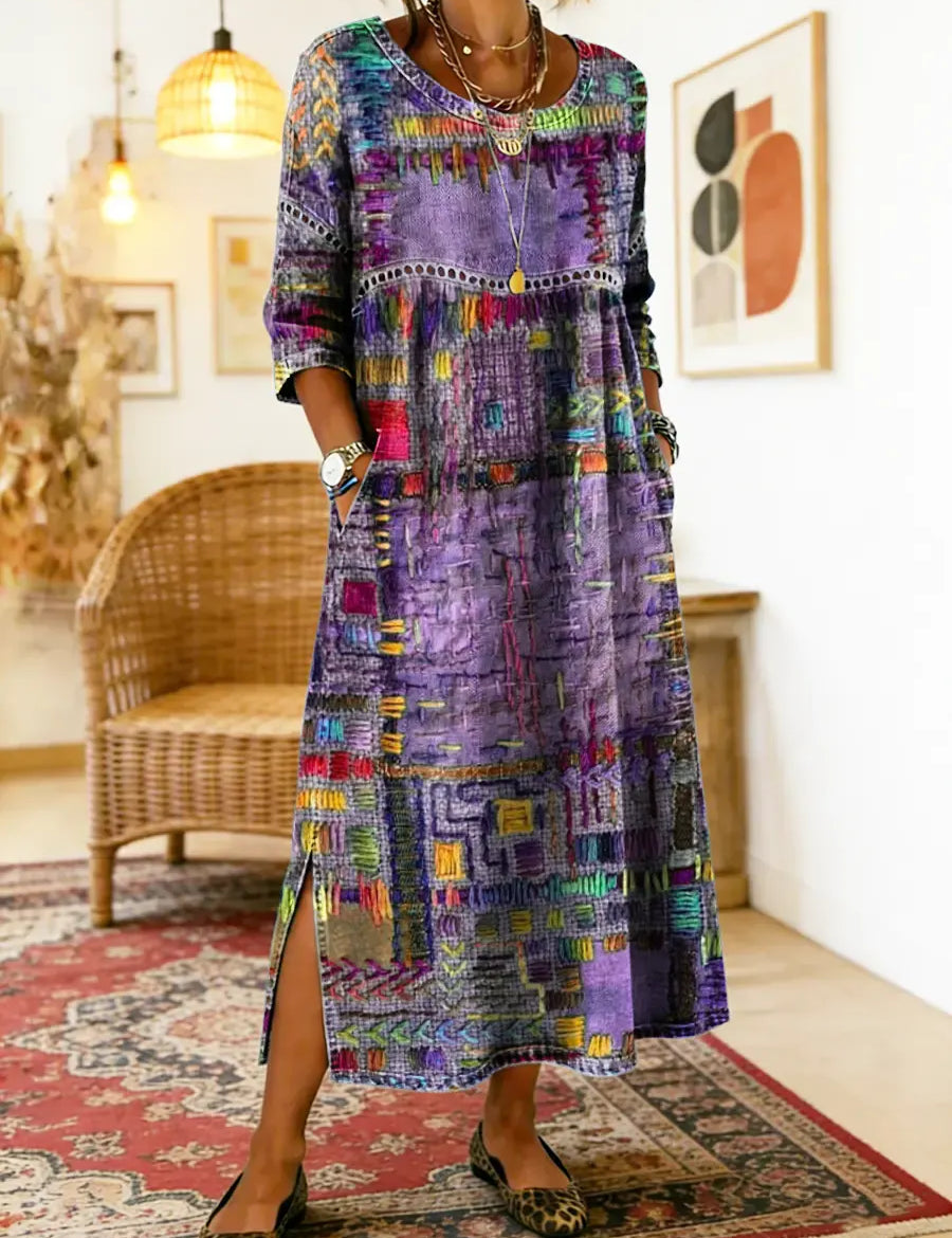Eliana | Robe Midi Imprimée