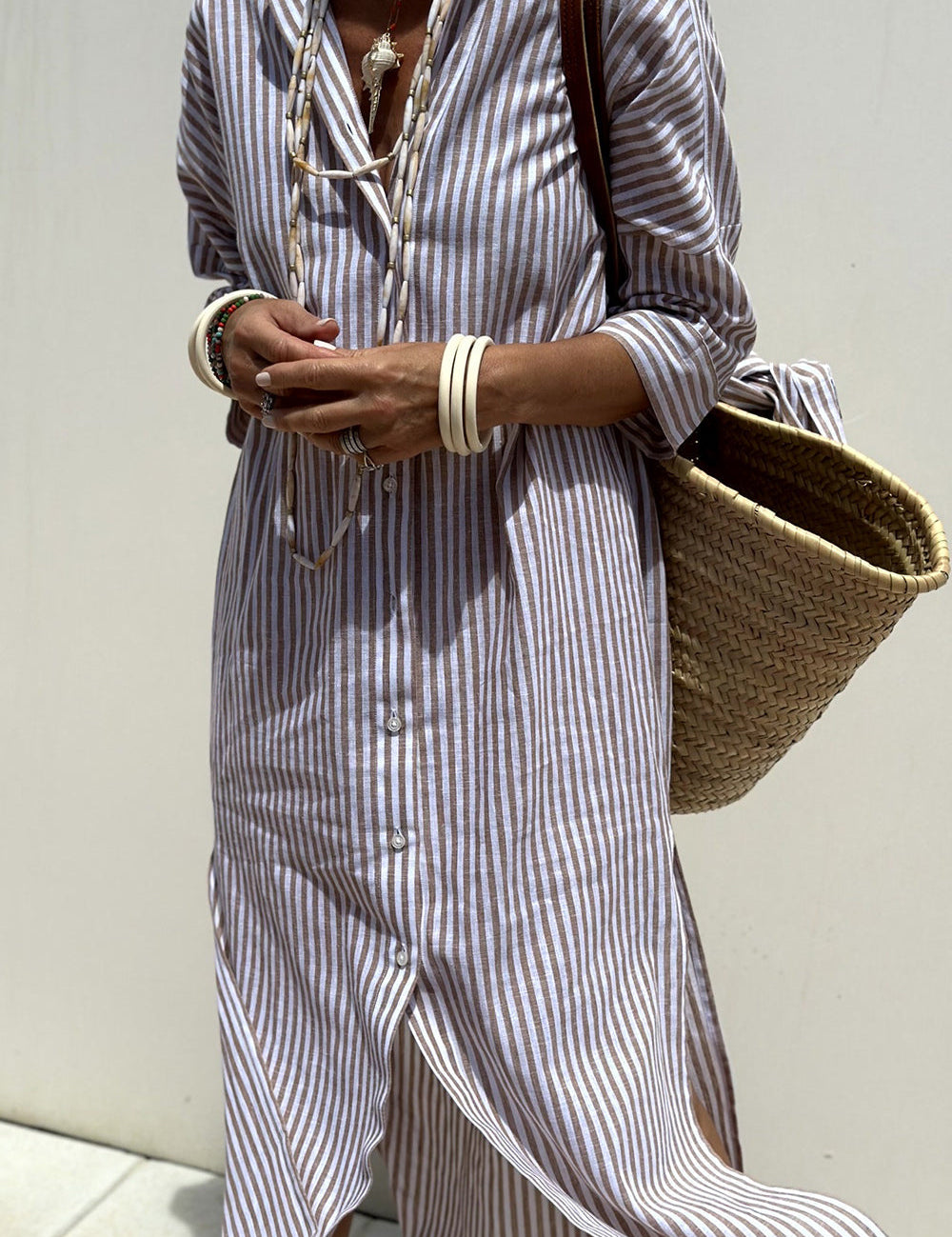 Sophia | Robe Chemise Rayée