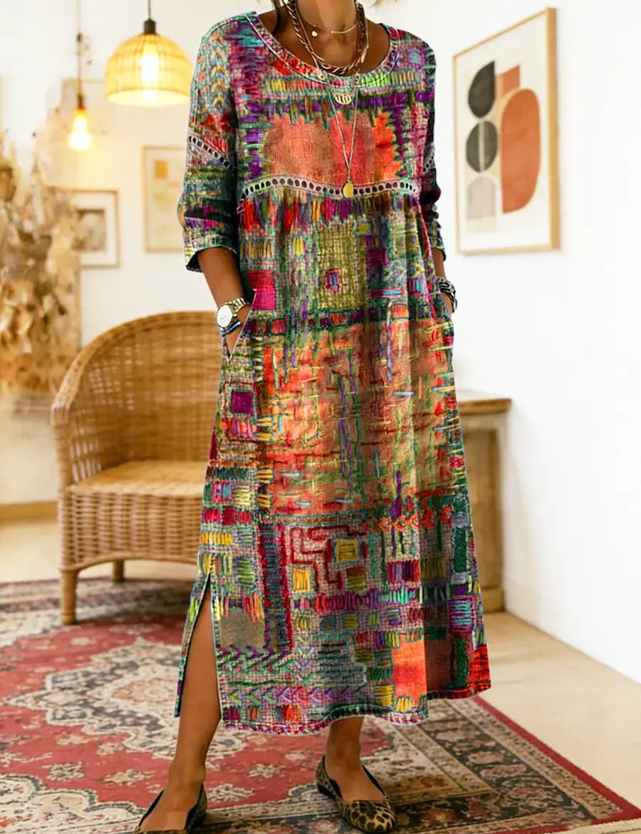 Eliana | Robe Midi Imprimée