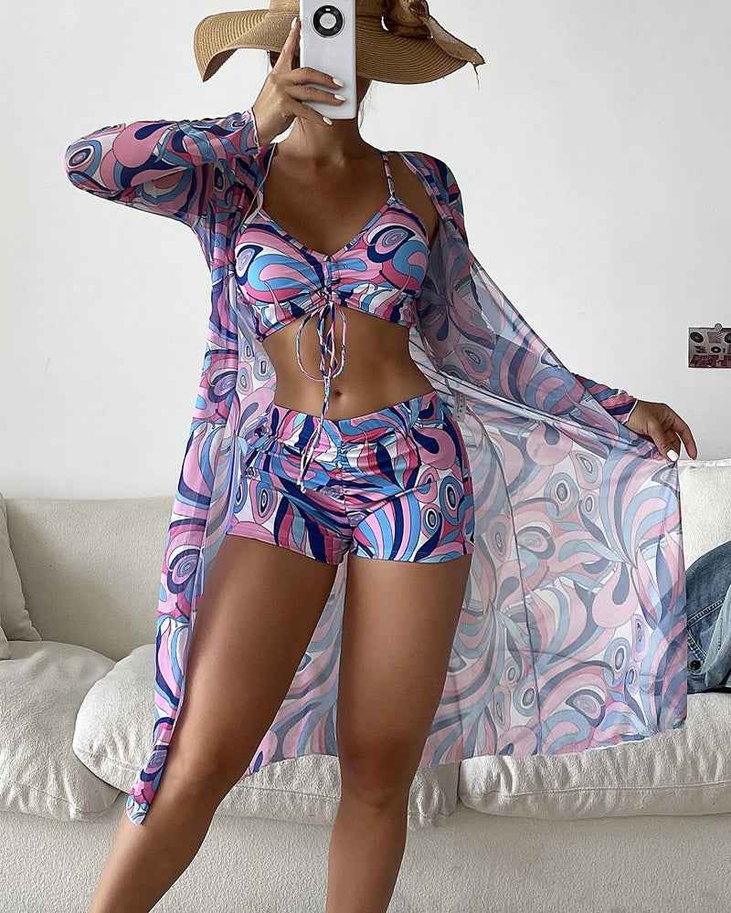 Laluna® | Ensemble de bikini 3 pièces avec imprimé