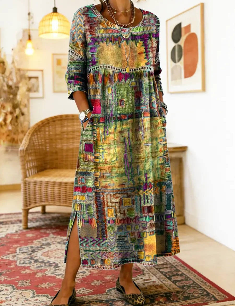 Eliana | Robe Midi Imprimée