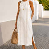 Chloe | Robe Midi Élégante d'Été