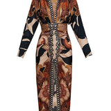 Eva | Robe Midi Dolman Imprimée Unique Sun Escape