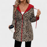 Evie | Veste réversible avec capuche et motif léopard