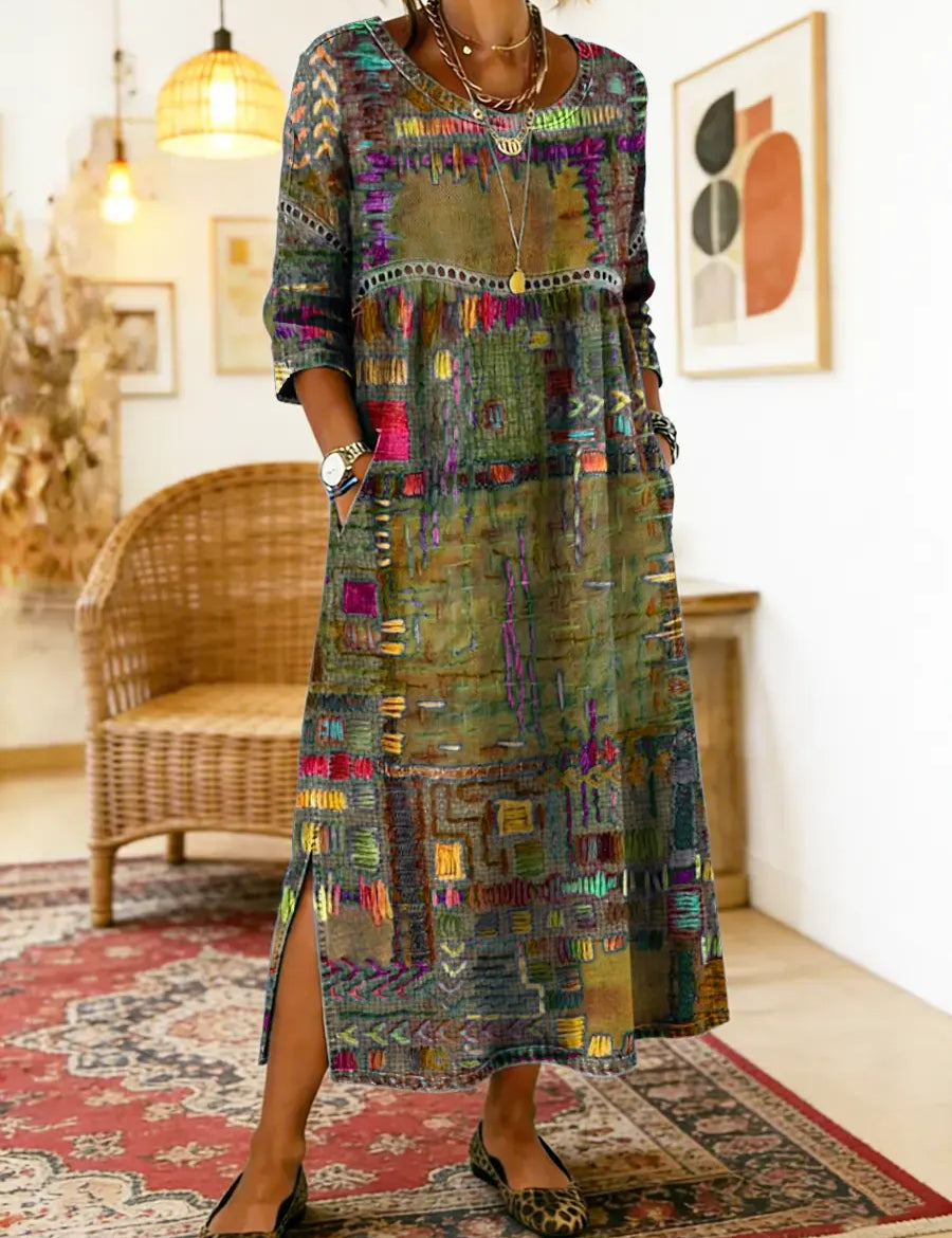 Eliana | Robe Midi Imprimée